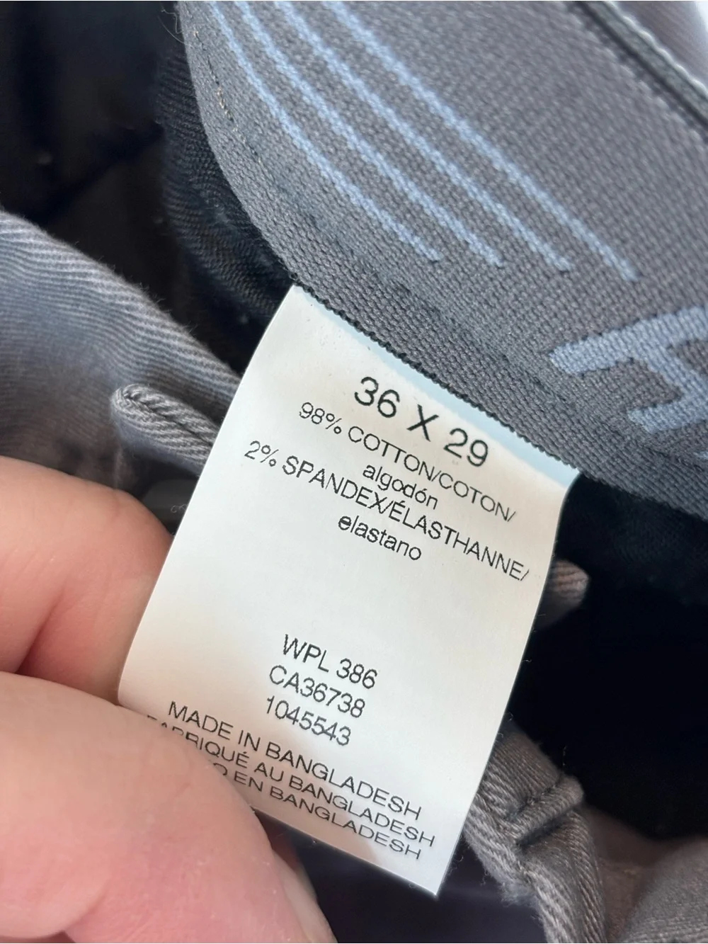 Haggar Men’s Gray Stretch Flat-Front Pants — 36x29
